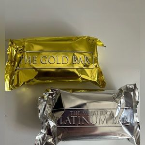 The Gold Bar® Citrus Scent by Melaleuca and The Melaleuca Platinum Bar™ 4.5oz ea
